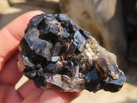 Natural Schorl Black Tourmaline Specimens x 6 From Erongo, Namibia - Toprock Gemstones and Minerals 