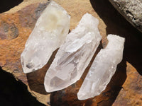 Natural Clear Single Quartz Crystals  x 37 From Mpika, Zambia - Toprock Gemstones and Minerals 