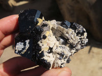Natural Schorl Black Tourmaline Specimens x 6 From Erongo, Namibia - Toprock Gemstones and Minerals 