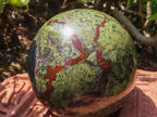 Polished Dragons Blood Stone Bastite Spheres  x 2 From Tshipies, South Africa - TopRock
