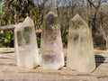 Polished Clear Quartz Crystal Points  x 6 From Madagascar - Toprock Gemstones and Minerals 