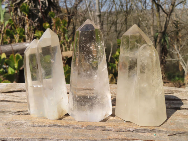 Polished Clear Quartz Crystal Points  x 6 From Madagascar - Toprock Gemstones and Minerals 