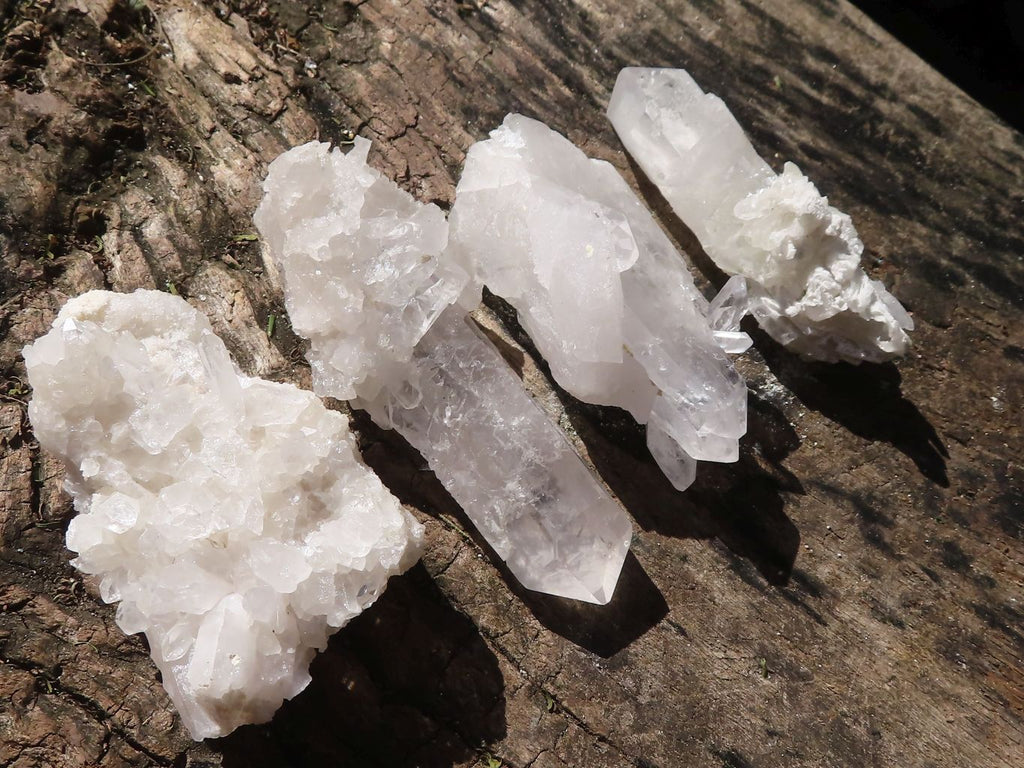 Natural Single Clear Quartz Crystals  x 20 From Mpika, Zambia - Toprock Gemstones and Minerals 