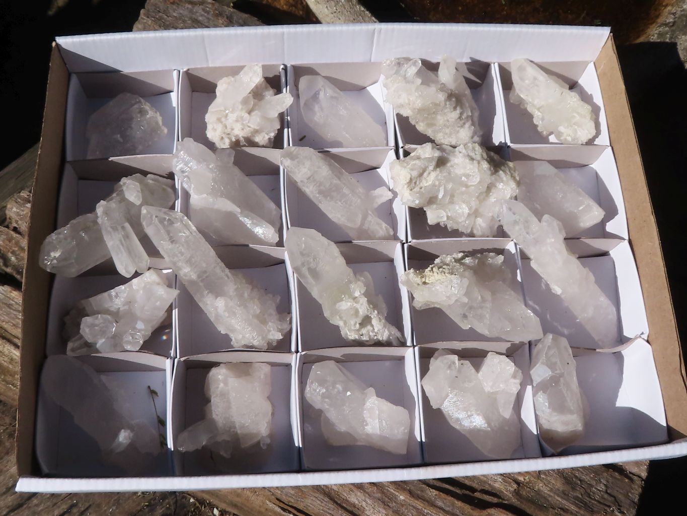 Natural Single Clear Quartz Crystals  x 20 From Mpika, Zambia - Toprock Gemstones and Minerals 
