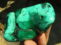 Polished Malachite Free Forms x 3 From Kolwezi, Congo - Toprock Gemstones and Minerals 