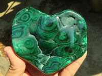 Polished Malachite Free Forms x 3 From Kolwezi, Congo - Toprock Gemstones and Minerals 