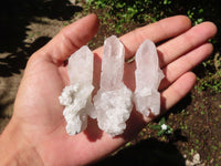 Natural Single Clear Quartz Crystals  x 20 From Mpika, Zambia - Toprock Gemstones and Minerals 