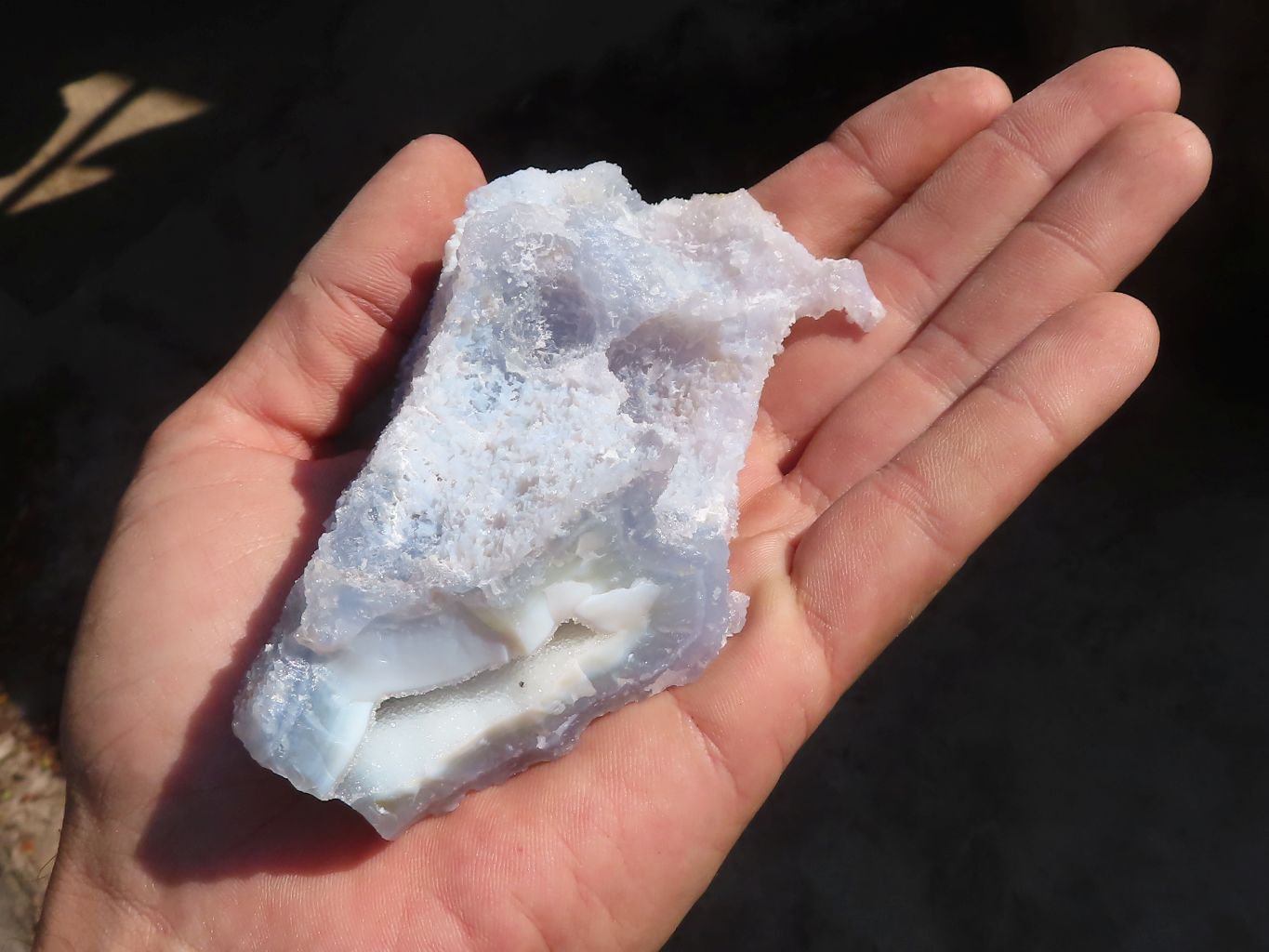 Natural Etched Blue Chalcedony Specimens  x 6 From Nsanje, Malawi - Toprock Gemstones and Minerals 