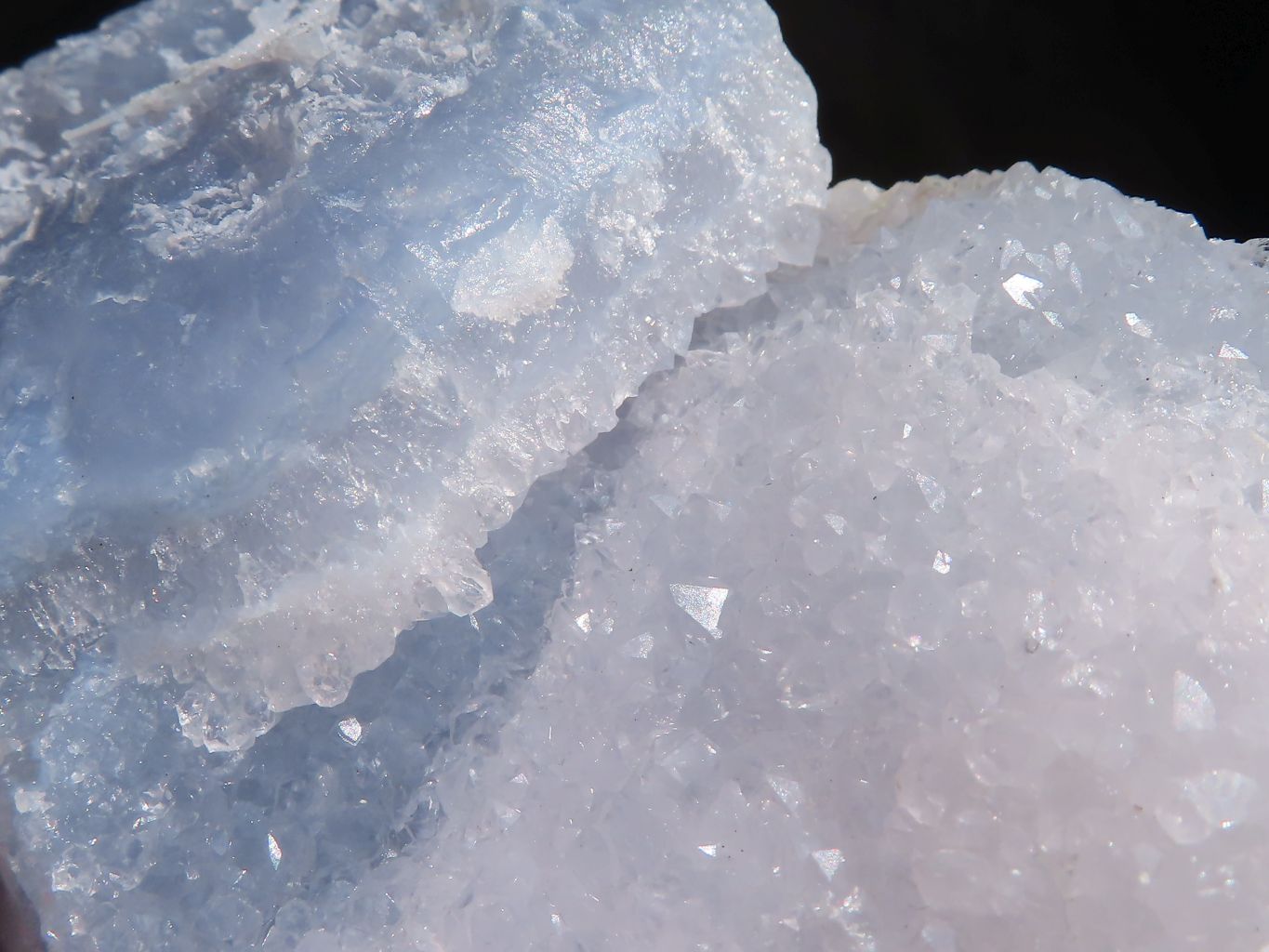 Natural Etched Blue Chalcedony Specimens  x 6 From Nsanje, Malawi - Toprock Gemstones and Minerals 