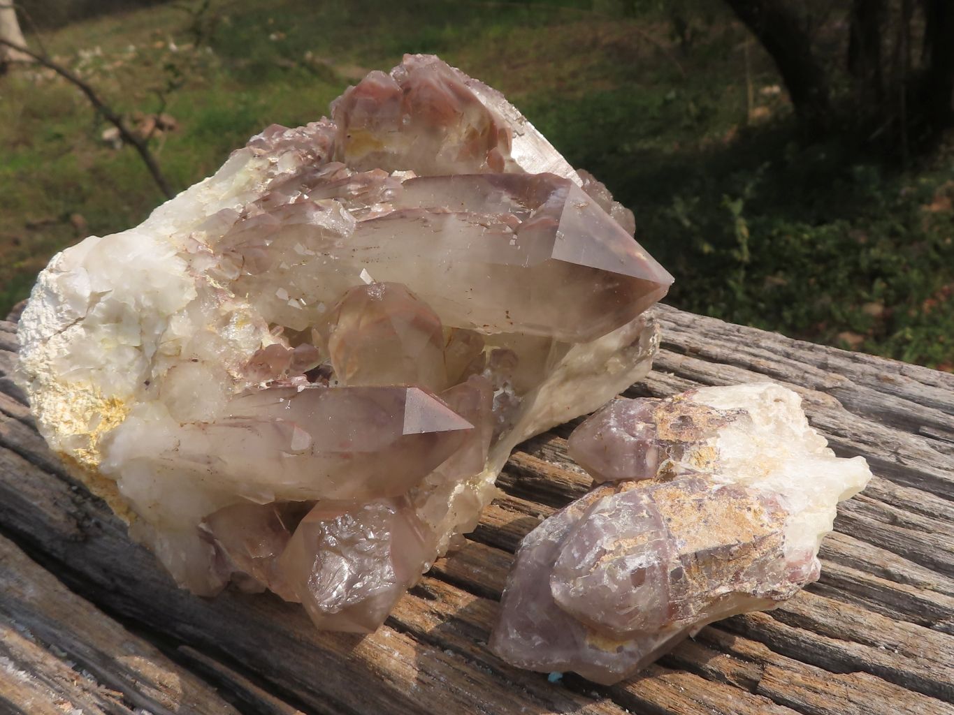 Natural Red Hematoid Phantom Quartz Clusters  x 3 From Karoi, Zimbabwe - TopRock