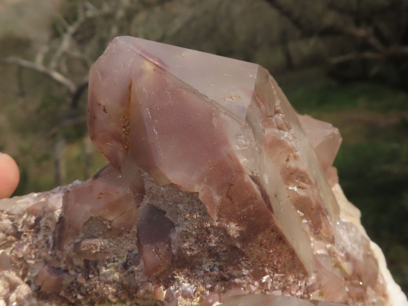 Natural Red Hematoid Phantom Quartz Clusters  x 3 From Karoi, Zimbabwe - TopRock