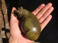 Polished Verdite Hippo Carving x 3 From Zimbabwe - Toprock Gemstones and Minerals 