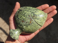 Polished Hand Carved Leopard stone Fish Carvings  x 3 From Zimbabwe