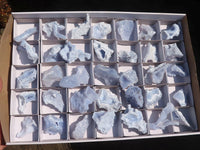 Natural Etched Blue Chalcedony Specimens  x 35 From Nsanje, Malawi - Toprock Gemstones and Minerals 