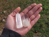 Polished Highly Selected Mix Of Semi Optic & Smokey Wispy Phantom Quartz x 12 From Madagascar - TopRock