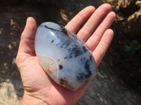 Polished Banded Agate Standing Free Forms  x 4 From West Coast, Madagascar - Toprock Gemstones and Minerals 