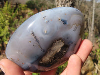 Polished Banded Agate Standing Free Forms  x 4 From West Coast, Madagascar - Toprock Gemstones and Minerals 