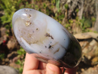 Polished Banded Agate Standing Free Forms  x 4 From West Coast, Madagascar - Toprock Gemstones and Minerals 