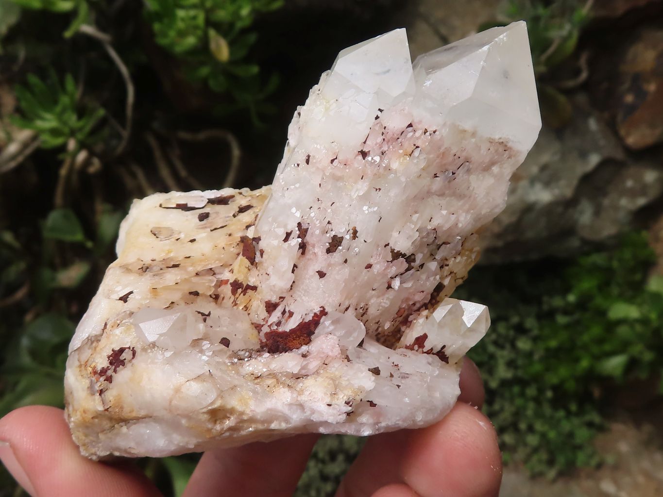 Natural Mixed Selection Of Quartz Clusters  x 4 From Madagascar - TopRock