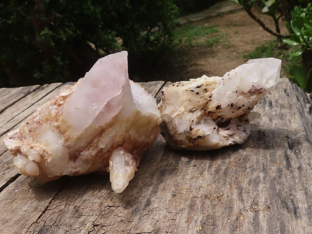 Natural Mixed Selection Of Quartz Clusters  x 4 From Madagascar - TopRock