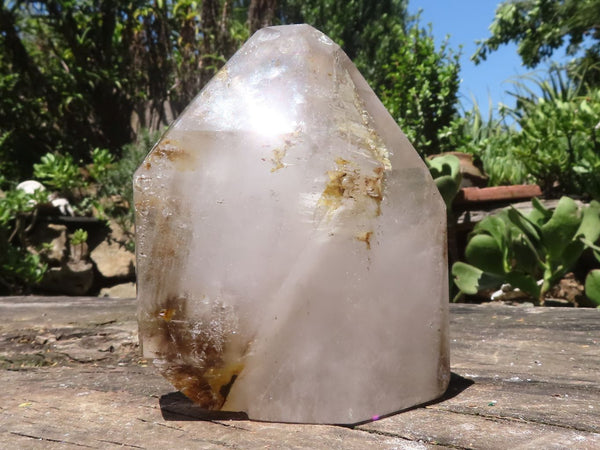 Polished Extra Large Smokey Window Quartz Crystal  x 1 From Madagascar - TopRock