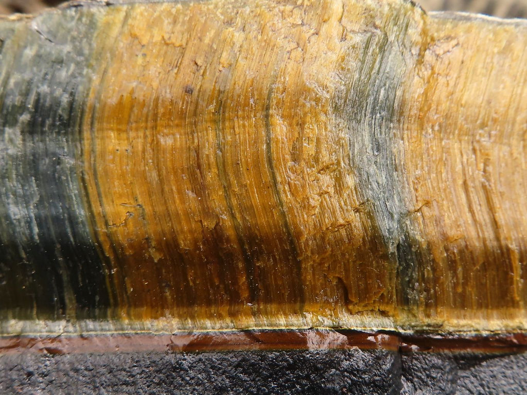 Natural Solid Blue & Gold Tigers Eye Slab x 1 From Southern Africa - Toprock Gemstones and Minerals 