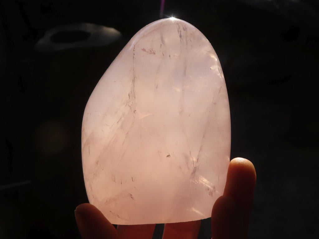 Polished Gemmy Pink Rose Quartz Standing Free Forms x 2 From Madagascar - Toprock Gemstones and Minerals 