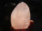 Polished Gemmy Pink Rose Quartz Standing Free Forms x 2 From Madagascar - Toprock Gemstones and Minerals 