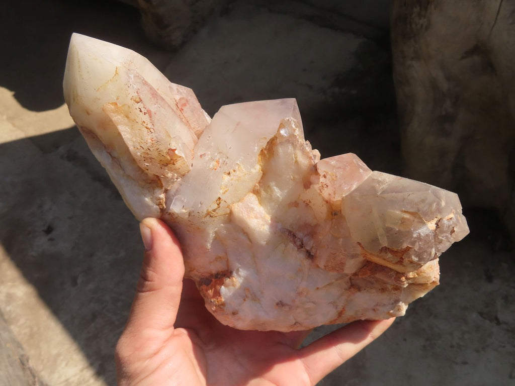 Natural Red Hematoid Quartz Cluster x 1 From Karoi, Zimbabwe - Toprock Gemstones and Minerals 