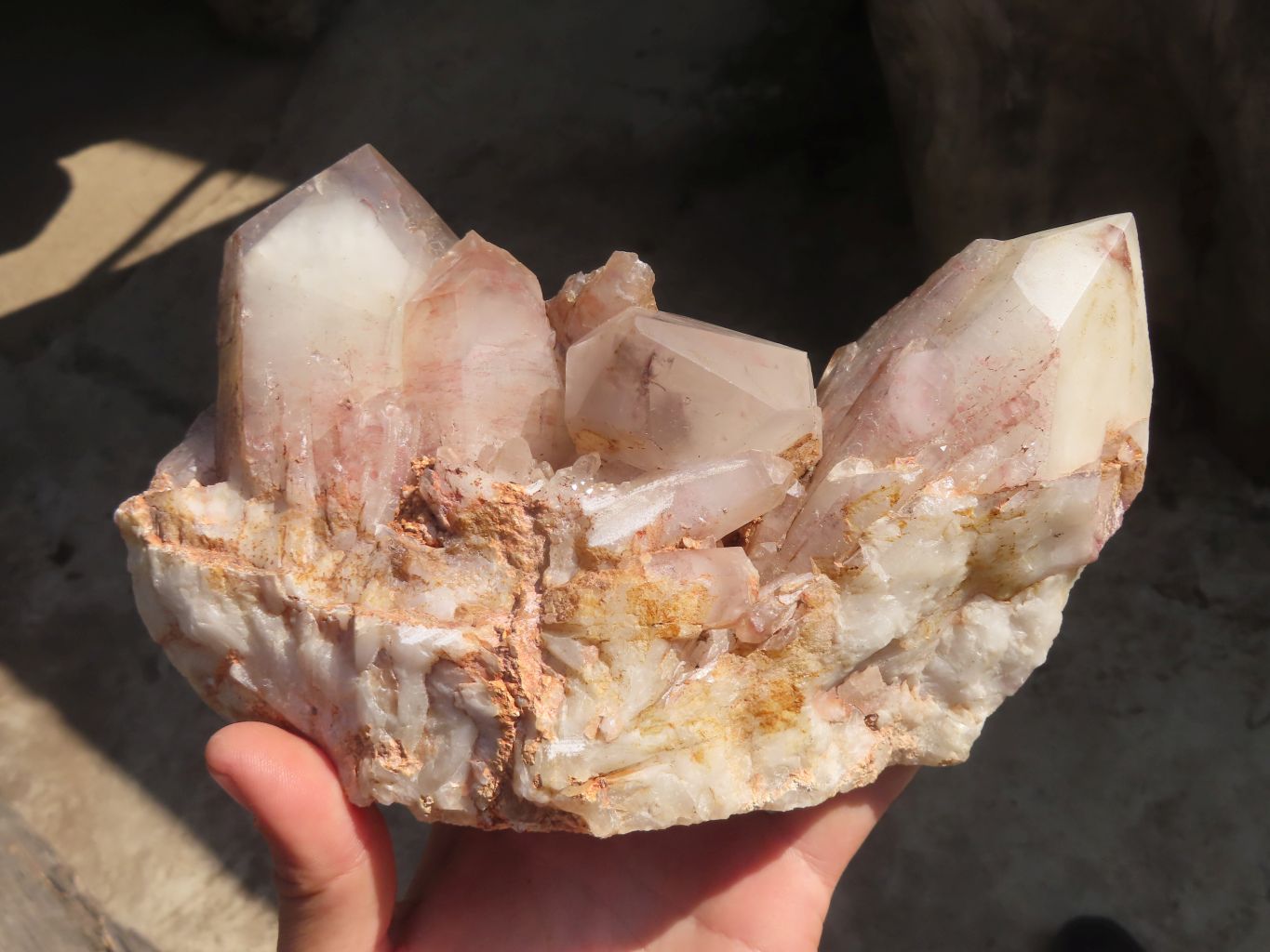 Natural Red Hematoid Quartz Cluster x 1 From Karoi, Zimbabwe - Toprock Gemstones and Minerals 