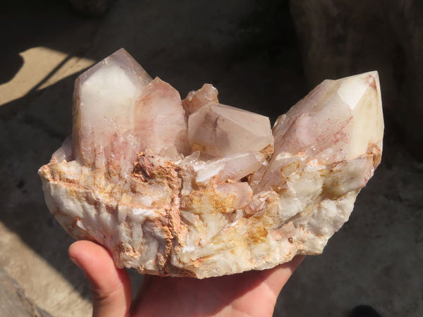 Natural Red Hematoid Quartz Cluster x 1 From Karoi, Zimbabwe - Toprock Gemstones and Minerals 