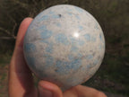 Polished Blue Spotted Spinel Quartz Spheres & Standing Free Form x 3 From Madagascar - TopRock