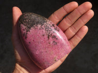 Polished Rhodonite Standing Free Forms x 2 From Ambindavato, Madagascar - Toprock Gemstones and Minerals 