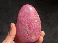 Polished Rhodonite Standing Free Forms x 2 From Ambindavato, Madagascar - Toprock Gemstones and Minerals 