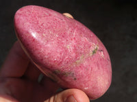 Polished Rhodonite Standing Free Forms x 2 From Ambindavato, Madagascar - Toprock Gemstones and Minerals 