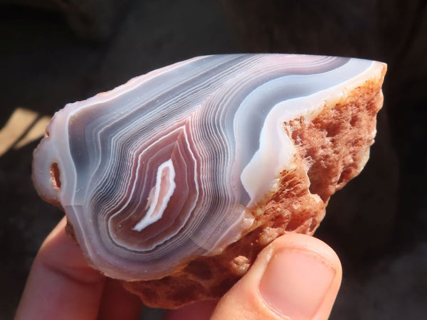 Polished One Side Polished Banded River Agate & Blue Lace Agate  x 6 From Southern Africa - Toprock Gemstones and Minerals 