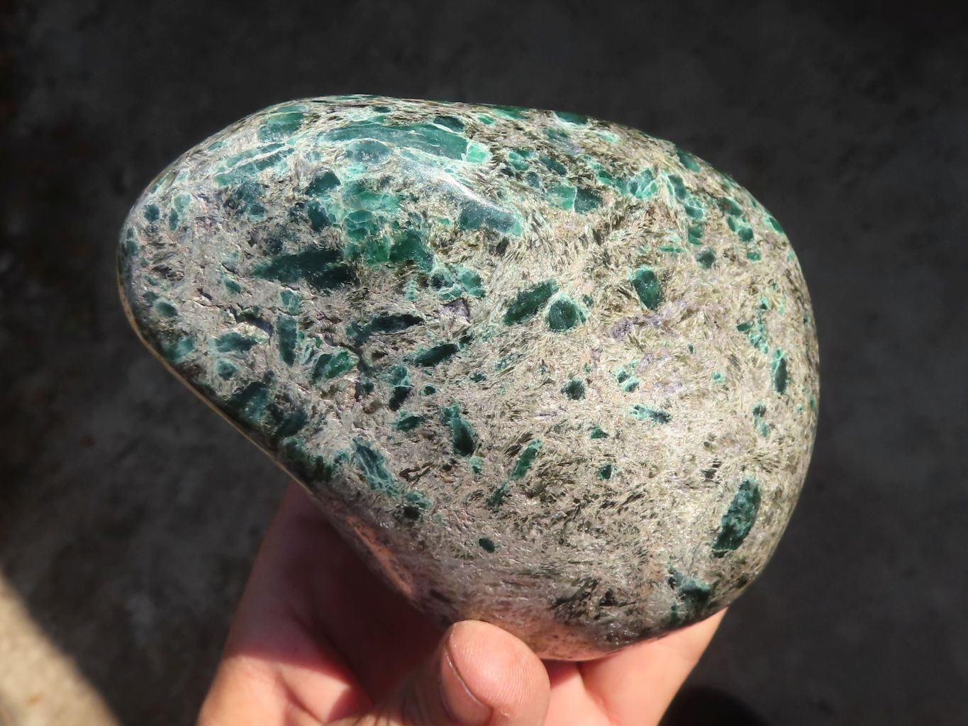 Polished Rare Emerald Mica In Matrix Standing Free Forms x 2 From Mutoko, Zimbabwe - Toprock Gemstones and Minerals 