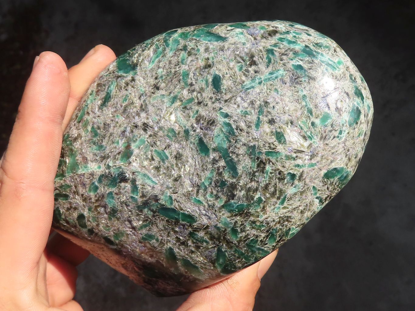 Polished Rare Emerald Mica In Matrix Standing Free Forms x 2 From Mutoko, Zimbabwe - Toprock Gemstones and Minerals 