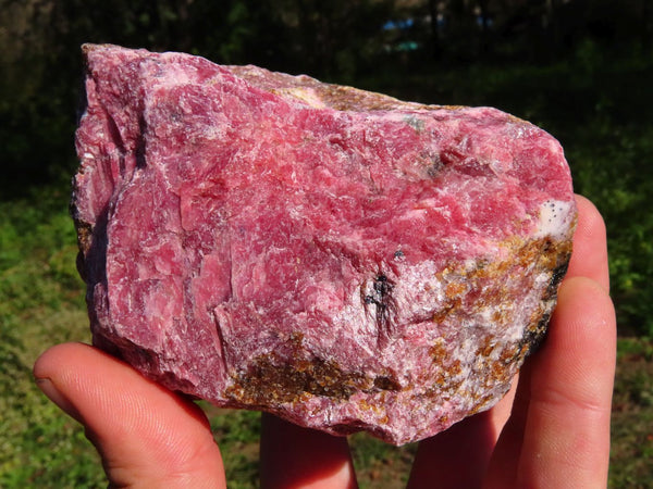 Natural Rough Red Rhodonite Specimens x 3 From Zimbabwe - TopRock