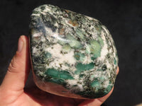 Polished Rare Emerald Mica In Matrix Standing Free Forms x 2 From Mutoko, Zimbabwe - Toprock Gemstones and Minerals 