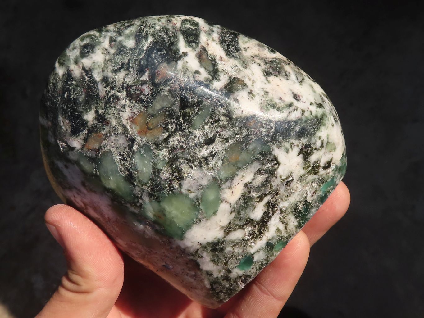 Polished Rare Emerald Mica In Matrix Standing Free Forms x 2 From Mutoko, Zimbabwe - Toprock Gemstones and Minerals 