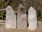 Polished Clear Quartz Crystal Points  x 6 From Madagascar - Toprock Gemstones and Minerals 