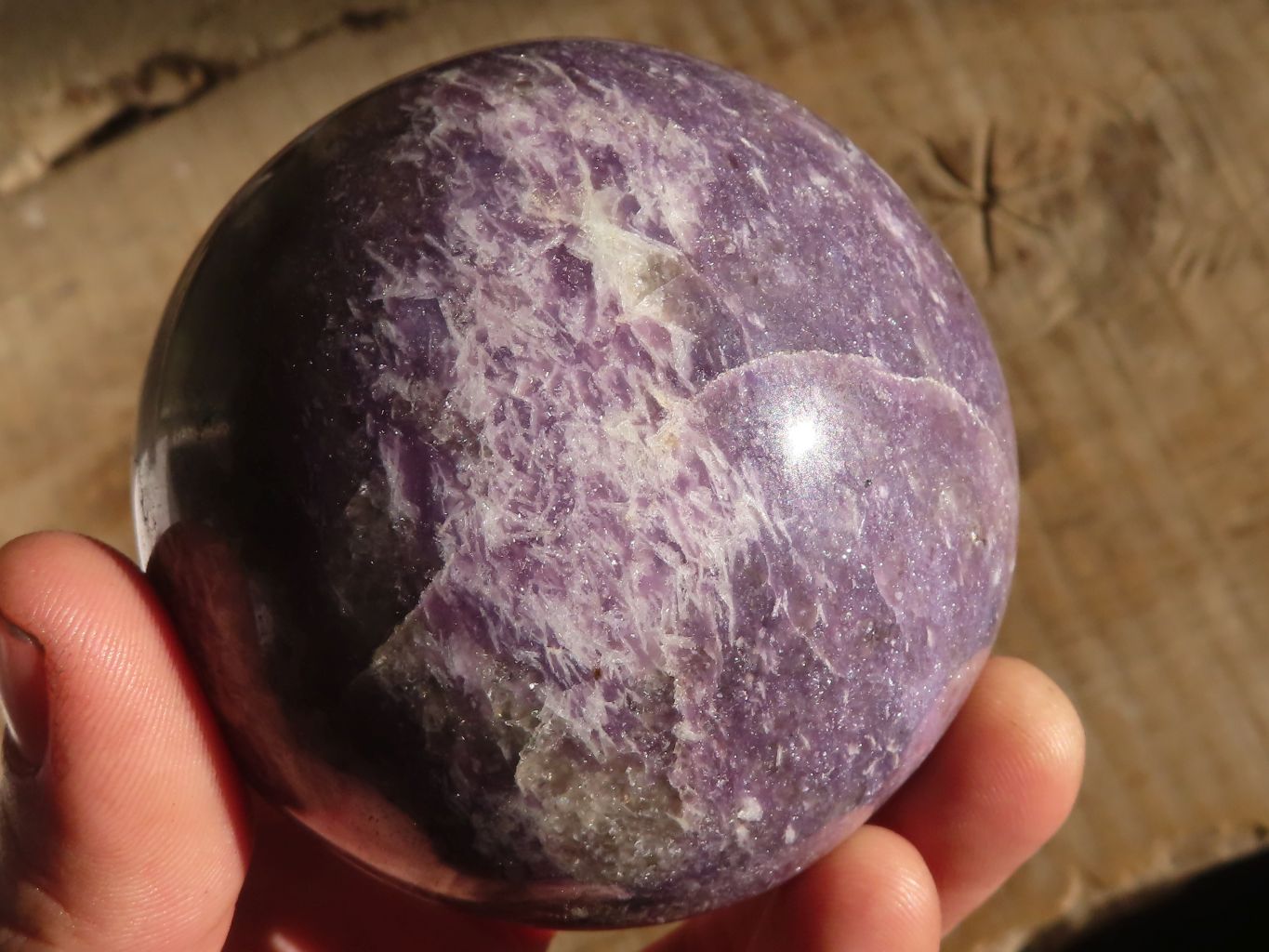 Polished Purple Lepidolite Spheres With Pink Tourmaline  x 2 From Madagascar - Toprock Gemstones and Minerals 