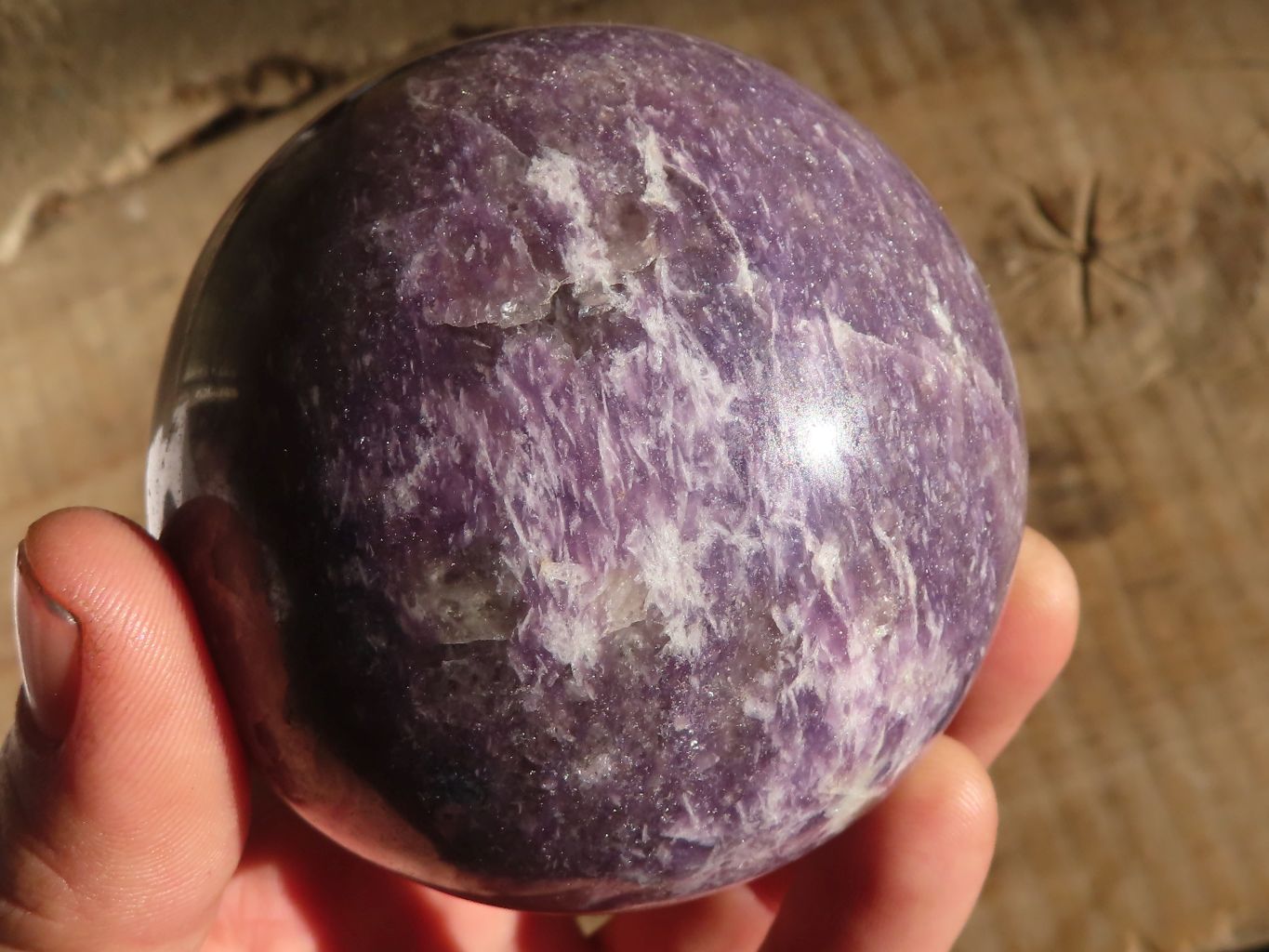 Polished Purple Lepidolite Spheres With Pink Tourmaline  x 2 From Madagascar - Toprock Gemstones and Minerals 