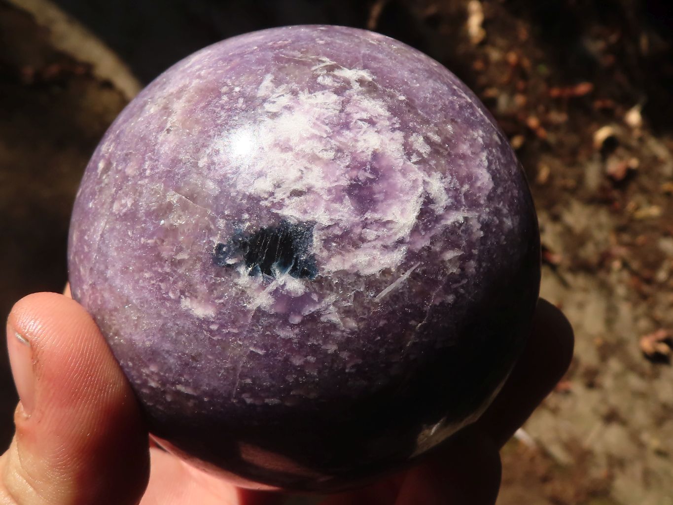 Polished Purple Lepidolite Spheres With Pink Tourmaline  x 2 From Madagascar - Toprock Gemstones and Minerals 