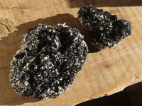Natural Schorl Black Tourmaline Specimens x 2 From Erongo, Namibia - Toprock Gemstones and Minerals 