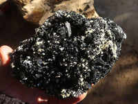 Natural Schorl Black Tourmaline Specimens x 2 From Erongo, Namibia - Toprock Gemstones and Minerals 