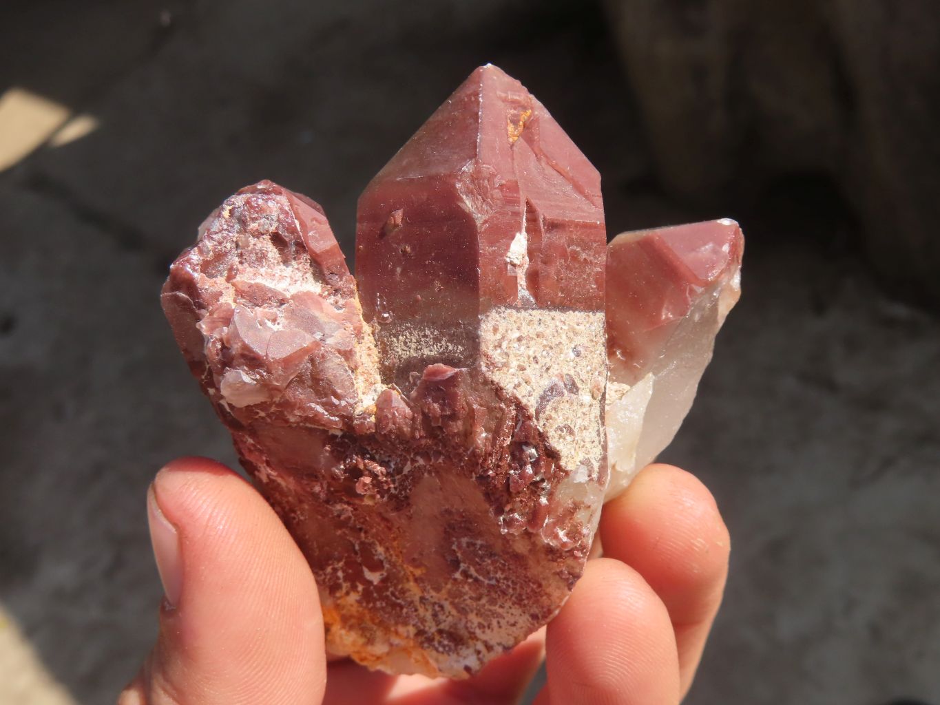 Natural Red Hematoid Quartz Specimens x 12 From Karoi, Zimbabwe - Toprock Gemstones and Minerals 