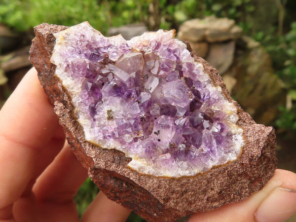 Natural Amethyst In Basalt Geode Specimens  x 15 From Zululand, South Africa - TopRock