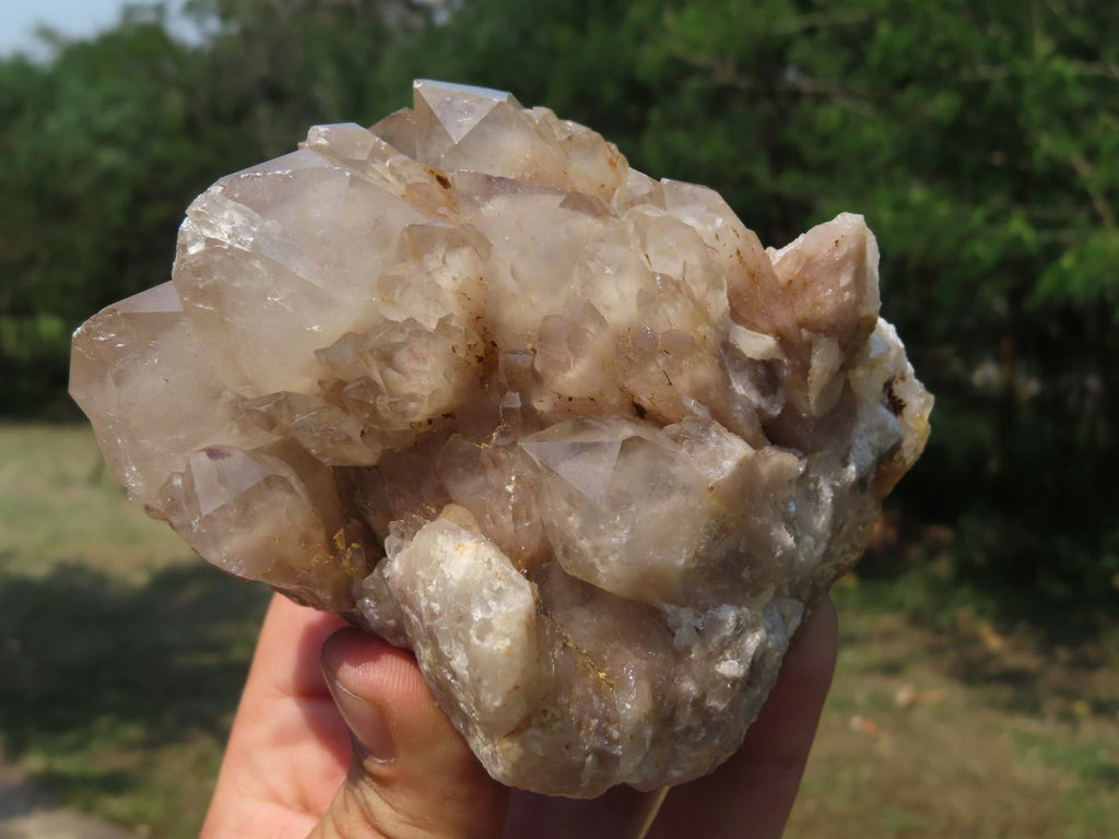 Natural Smokey Quartz Clusters x 3 From Lwena, Congo - TopRock